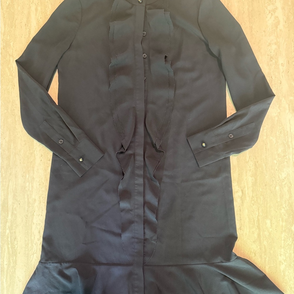 Tory Burch Black Trench Coat with Classic Design